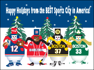 Boston Sports Holiday Card.