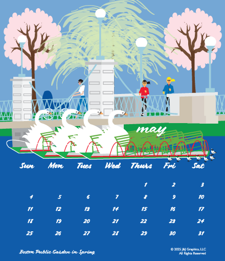 Boston Poster Calendar by J & J Graphics