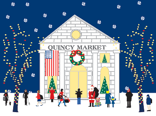 Holiday Time at Quincy Market.
