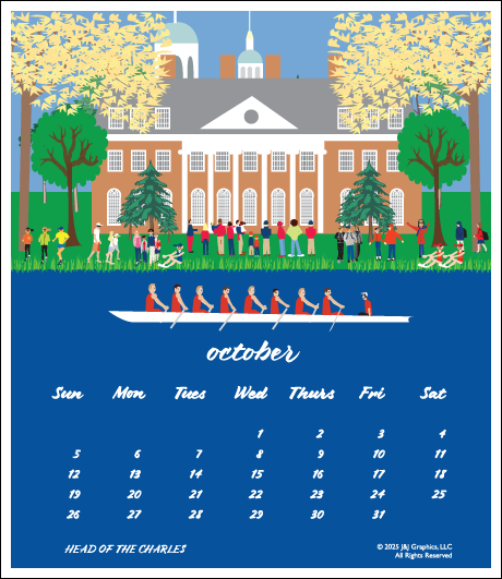 Boston Poster Calendar By J J Graphics