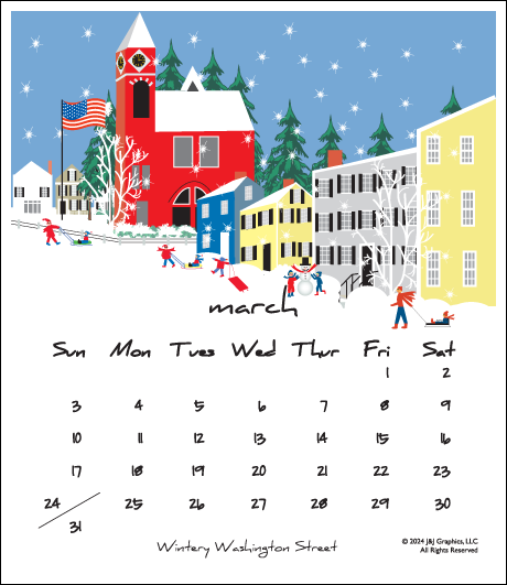 Marblehead Jewel Case Calendar.