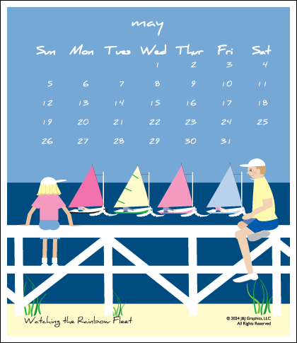 Nantucket Poster Case Calendar.