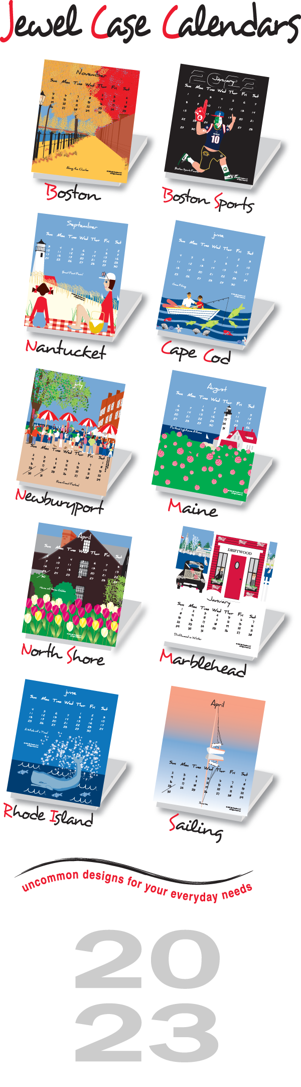 Jewel Case Calendars.