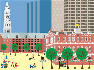 Faneuil Hall in Summer.