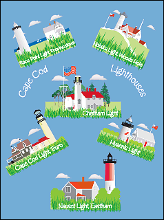 Cape Cod Lighthouses.